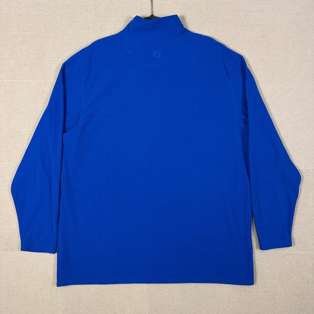 Magellan Outdoors 1/4 Zip Grid Fleece Pullover Mens 2XL Blue MagWarmth
